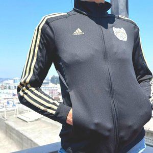 Adidas FC San Fran Track Jacket Women's Black/White Striped Long Sleeve